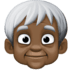 🧓🏿 older person: dark skin tone display on Facebook